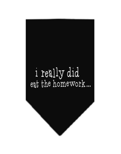 I really did eat the Homework Screen Print Bandana Black Large