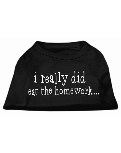 I really did eat the Homework Screen Print Shirt Black L