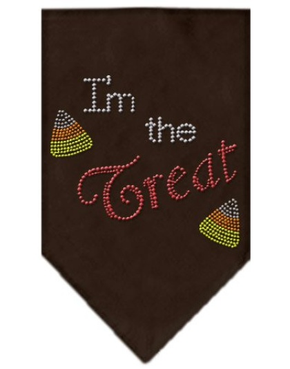 I'm the Treat Rhinestone Bandana Brown Large