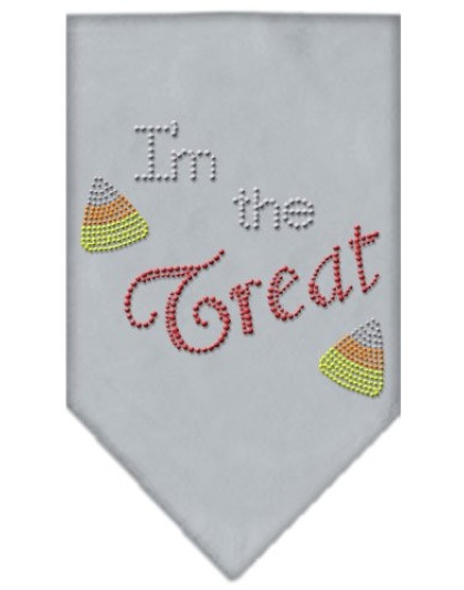 I'm the Treat Rhinestone Bandana Grey Large