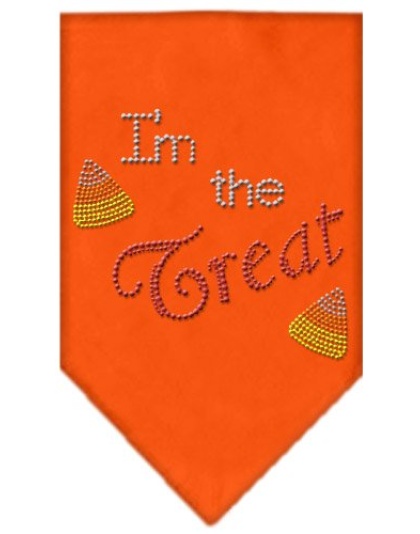 I'm the Treat Rhinestone Bandana Orange Large