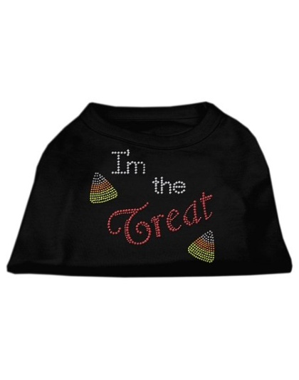 I'm the Treat Rhinestone Dog Shirt Black Lg