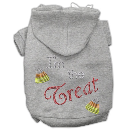 I'm the Treat Rhinestone Hoodies Grey L