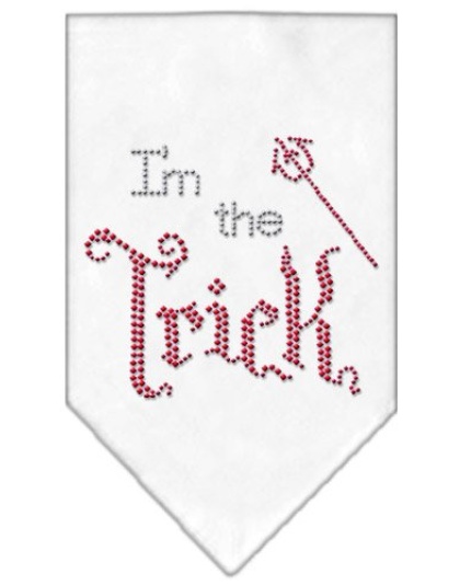 I'm the Trick Rhinestone Bandana White Large