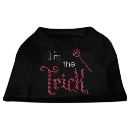 I'm the Trick Rhinestone Dog Shirt Black Lg