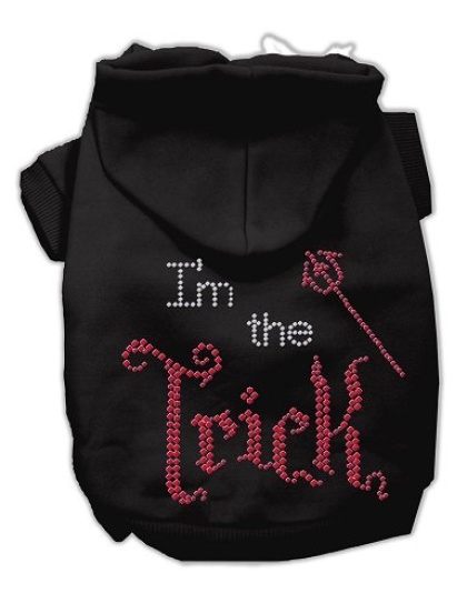 I'm the Trick Rhinestone Hoodies Black L