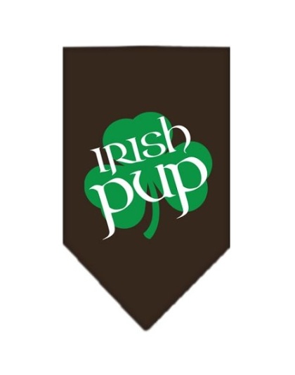 Irish Pup Screen Print Bandana Cocoa Large