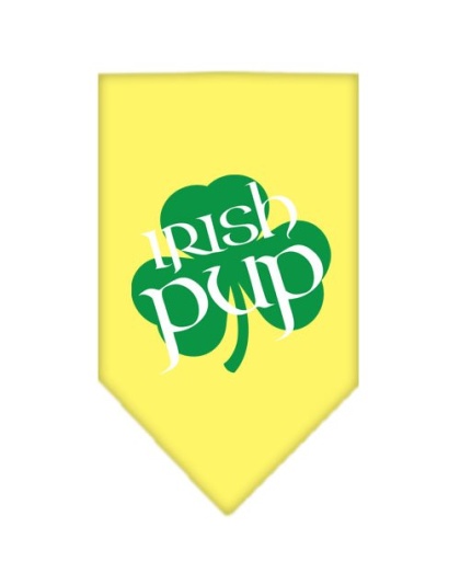 Irish Pup Screen Print Bandana Yellow Large