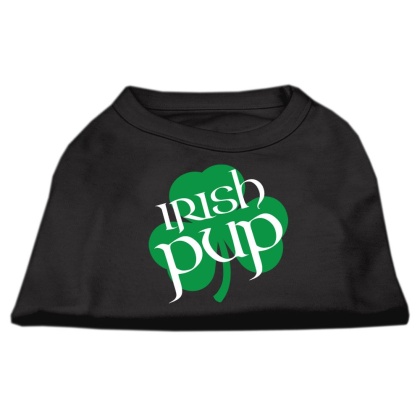 Irish Pup Screen Print Shirt Black Lg