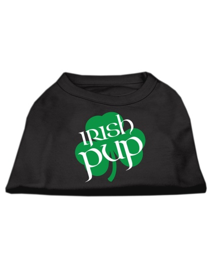 Irish Pup Screen Print Shirt Black Lg