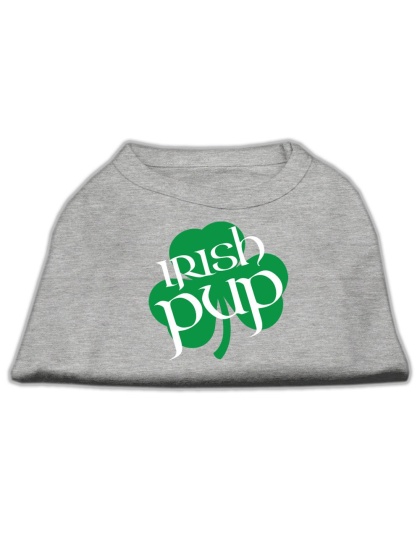 Irish Pup Screen Print Shirt Grey Lg