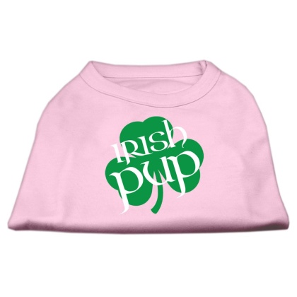 Irish Pup Screen Print Shirt Light Pink Lg