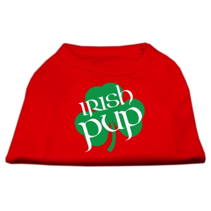 Irish Pup Screen Print Shirt Red Lg