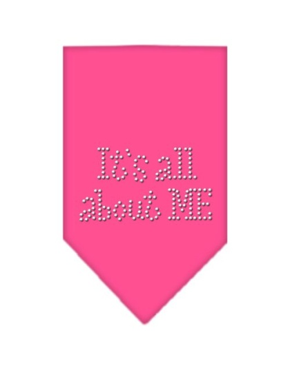 Its All About Me Rhinestone Bandana Bright Pink Large