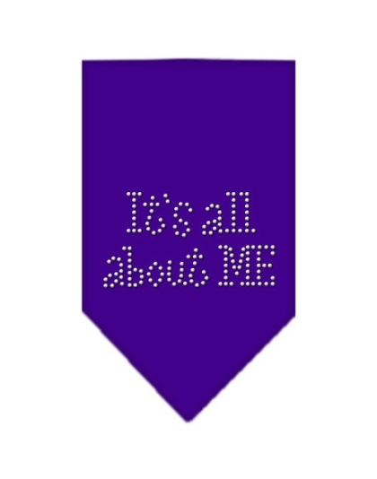 Its All About Me Rhinestone Bandana Purple Large