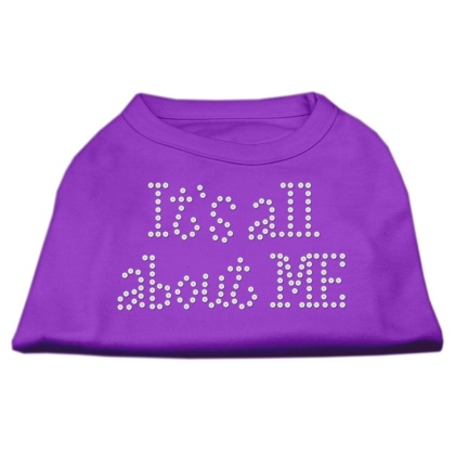 It's All About Me Rhinestone Shirts Purple L