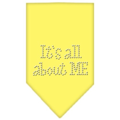 Its All About Me Rhinestone Bandana Yellow Large