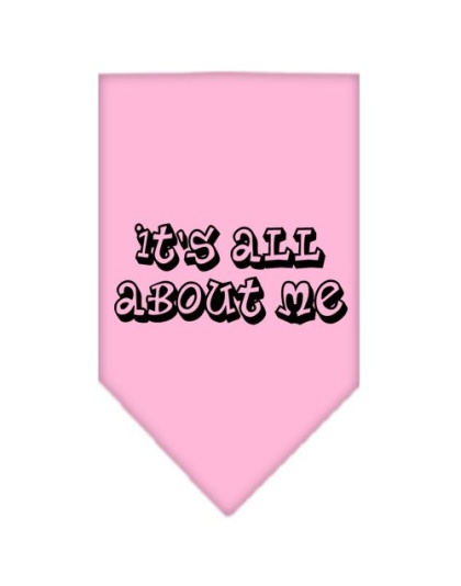 It's All About Me Screen Print Bandana Light Pink Large