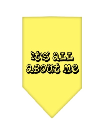 It's All About Me Screen Print Bandana Yellow Large