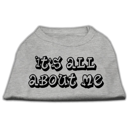 It's All About Me Screen Print Shirts Grey Lg