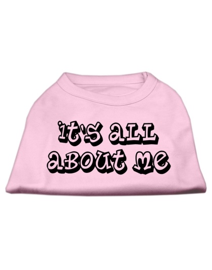 It's All About Me Screen Print Shirts Light Pink Lg