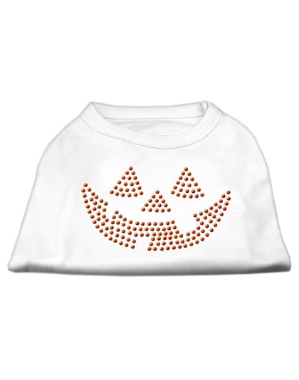 Jack O' Lantern Rhinestone Shirts White L