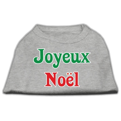 Joyeux Noel Screen Print Shirts Grey L