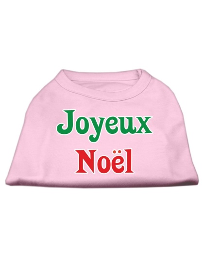 Joyeux Noel Screen Print Shirts Light Pink L