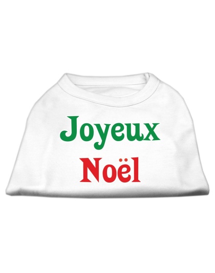 Joyeux Noel Screen Print Shirts White L