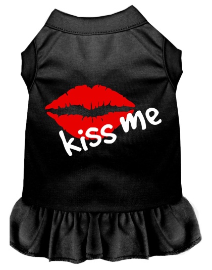 Kiss Me Screen Print Dress Black 4X (22)