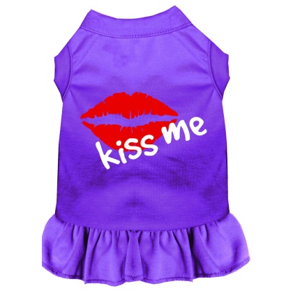 Kiss Me Screen Print Dress Purple 4X (22)