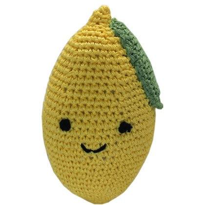 Knit Knacks Lemon Organic Cotton Small Dog Toy