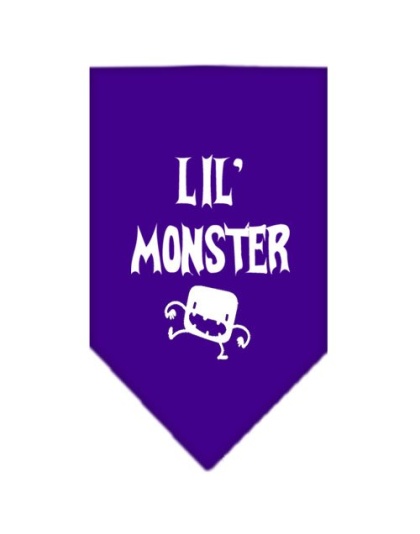 Lil Monster Screen Print Bandana Purple Large