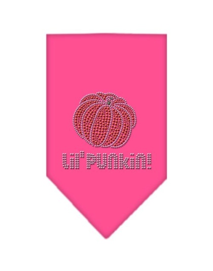 Lil Punkin Rhinestone Bandana Bright Pink Large