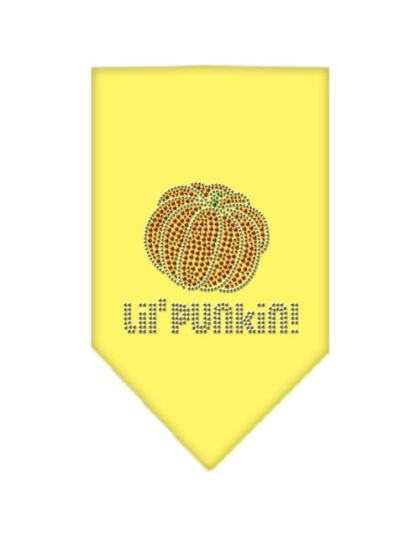 Lil Punkin Rhinestone Bandana Yellow Large