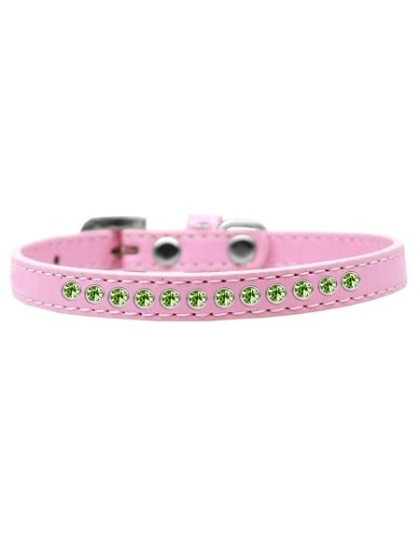 Lime Green Crystal Size 10 Light Pink Puppy Collar
