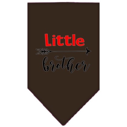 Little Brother Screen Print Bandana Cocoa Large