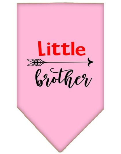 Little Brother Screen Print Bandana Light Pink Large