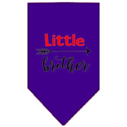 Little Brother Screen Print Bandana Purple Large