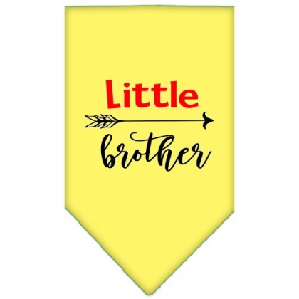 Little Brother Screen Print Bandana Yellow Large