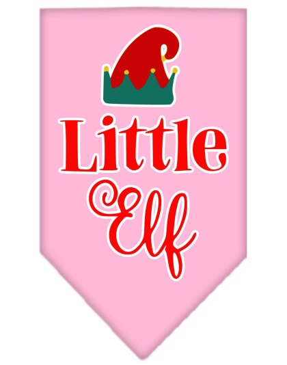 Little Elf Screen Print Bandana Light Pink Large