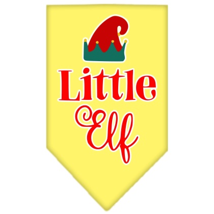 Little Elf Screen Print Bandana Yellow Large