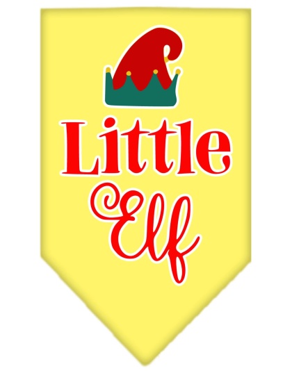 Little Elf Screen Print Bandana Yellow Large