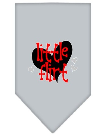 Little Flirt Screen Print Bandana Grey Large