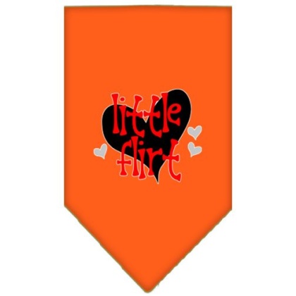 Little Flirt Screen Print Bandana Orange Large