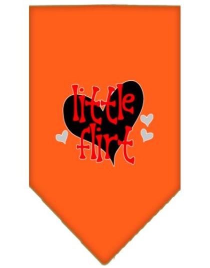 Little Flirt Screen Print Bandana Orange Large