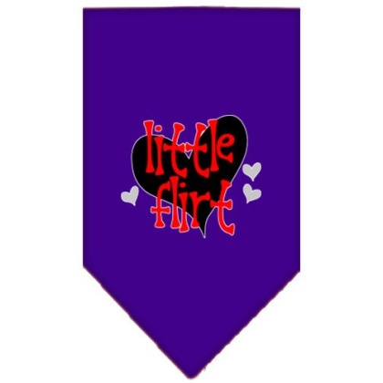 Little Flirt Screen Print Bandana Purple Large