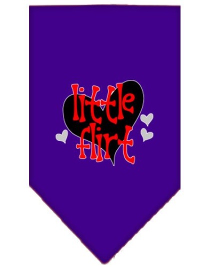 Little Flirt Screen Print Bandana Purple Large