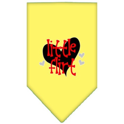 Little Flirt Screen Print Bandana Yellow Large