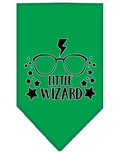 Little Wizard Screen Print Bandana Emerald Green Large